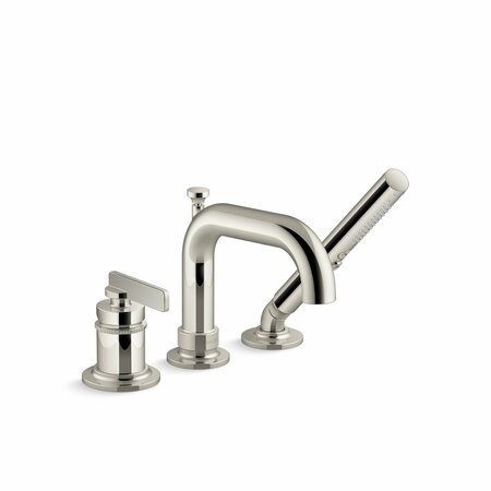 KOHLER Deck-Mount Bath Faucet With Handshower in Vibrant Polished Nickel 35913-4-SN